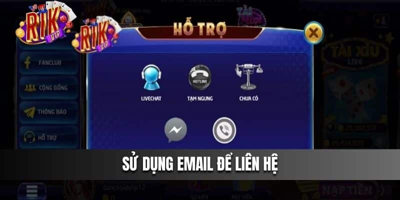 Sử dụng email để liên hệ